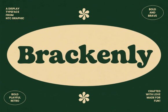 Brackenly: The Bold Retro Display Font for Handmade Creators