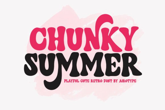 Chunky Summer: A Playful Display Font for Retro Branding