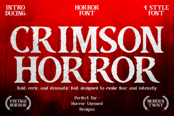 Crimson Horror: The Bold Typeface That Elevates Campaign Impact