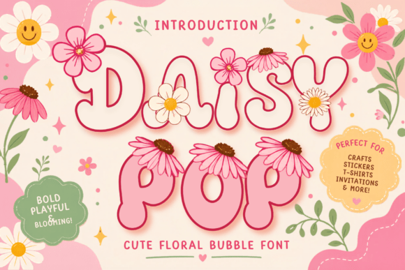 Daisy Pop: A Cheerful Display Typeface for Editorial Joy