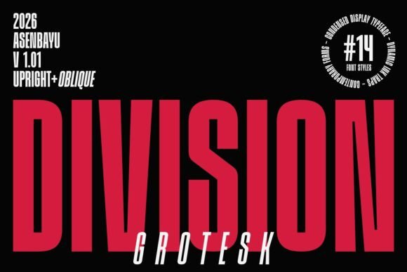 Division Grotesk: A Bold Condensed Display Typeface for Modern Branding