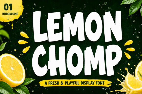 Lemon Chomp: A Vibrant Display Typeface for Modern Editorial Design