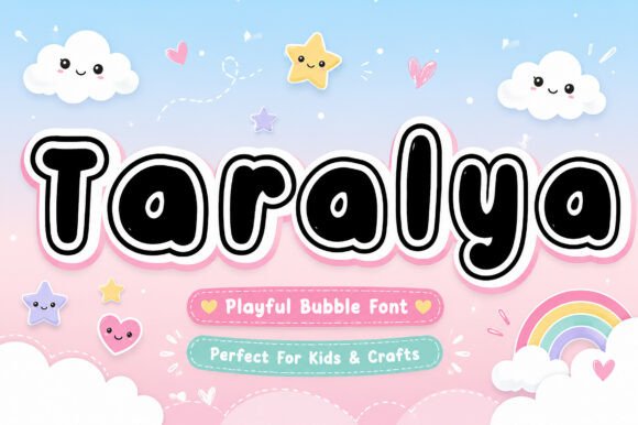 Taralya: The Playful Bubble Font for Handmade Creators