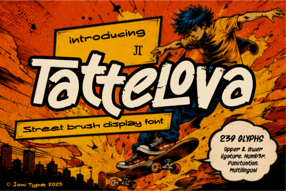 Tattelova: A Bold Display Font for Editorial Design