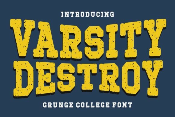Varsity Destroy: A Bold Display Typeface for Modern Web Design