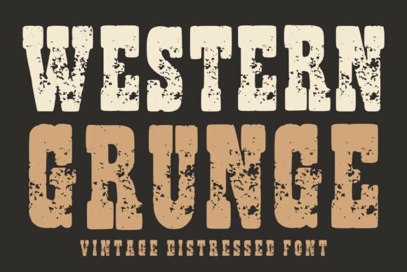 Western Grunge: A Bold Display Font for Authentic Brand Identity