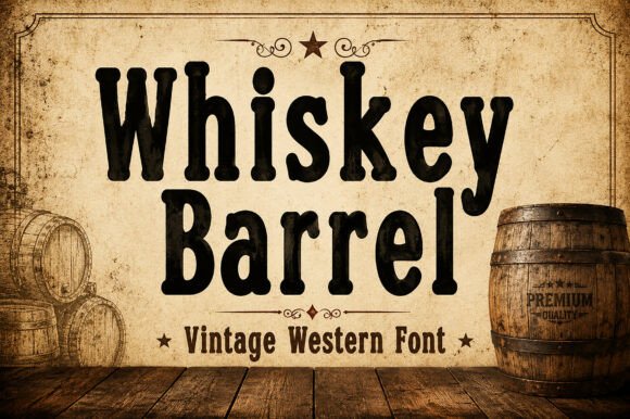 Whiskey Barrel: A Bold Display Font for Authentic Brand Identity